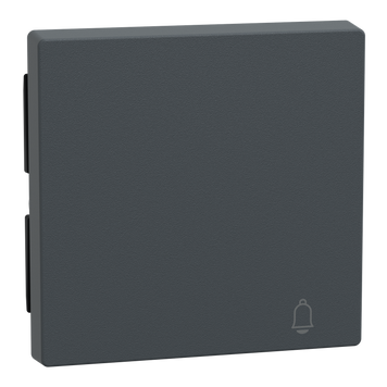 Накладка 1-клавішного вимикача з сим "Дзвінок" Schneider Electric Merten System M M-Plan скло антрацит (MEG3305-0414) MEG3305-0414 фото