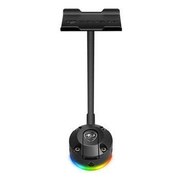 Тримач для навушників, RGB підсвічування, 2x USB 2.0 Hub, патентована вакуумна система фіксації Cougar Bunker S RGB фото