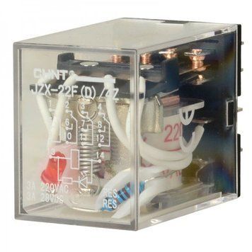 Реле проміжне Chint JZX-22F(D)/4Z PLU AC220V з LED інд. 285448 фото