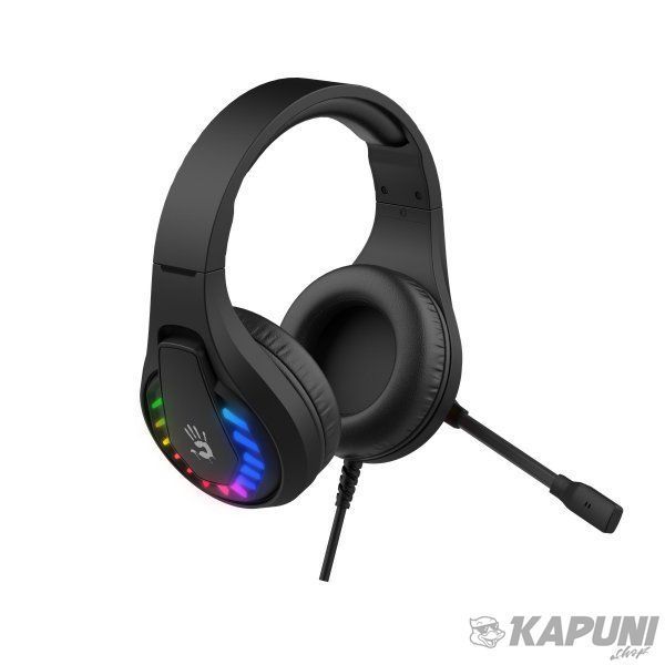 Наушники игровые с микрофоном, Neon LED, USB Bloody G230p Bloody (Black) G230p Bloody (Black) фото
