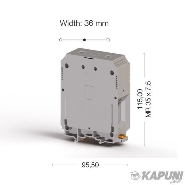 Клема Klemsan AVK 240 прохідна 240 мм сіра 0.0.0.3.04360 0.0.0.3.04360 фото