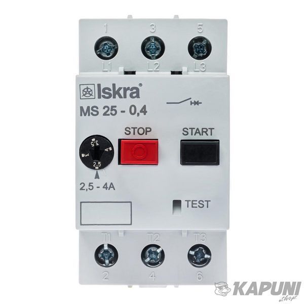 Автомат захисту двигуна ISKRA MS25 4 А 030107962000 030107962000 фото