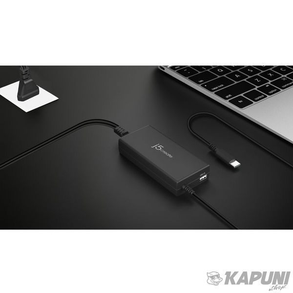 Мережевий зарядний пристрій, 1 USB-A / 1 USB-C, 100Вт,/PD J5create JUP2290C-EN фото