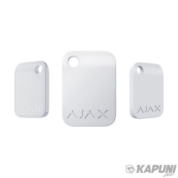 Брелок для управління охоронною системою Ajax Tag 10 шт. White (38230.90.WH) 22794_AJAX фото