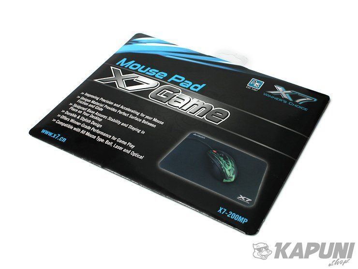 Коврик для мыши, игровой, 250 x 200 x 3 мм A4Tech X7-200MP (Black) X7-200MP (Black) фото