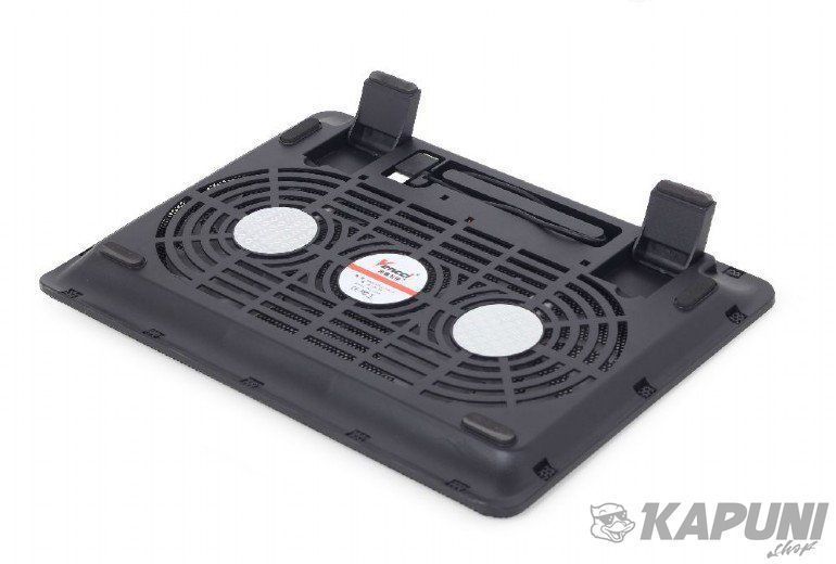 Підставка під ноутбук до 15", 2x 125 мм fan, чорний Gembird NBS-2F15-01 NBS-2F15-01 фото