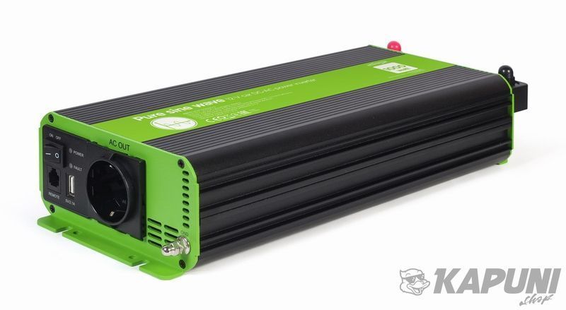 Автомобильный инвертор на 1000 Вт (2000 Вт рожей), чистая синусоида EnerGenie EG-PWC-PS1000-01 фото