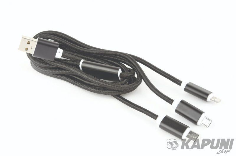 Кабель для зарядки USB AM-папа/Lightning/Micro/Type-C, 1.0 м, CC-USB2-AM31-1M CC-USB2-AM31-1M фото