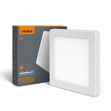 LED світильник квадратний VIDEX DL6S 12W 3000K-4000K-6500K White VL-DL6S-12CW 28760 фото