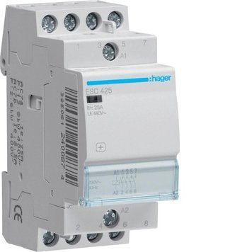 Контактор Hager ESC425 25A, 4НО, 230В ESC425 фото
