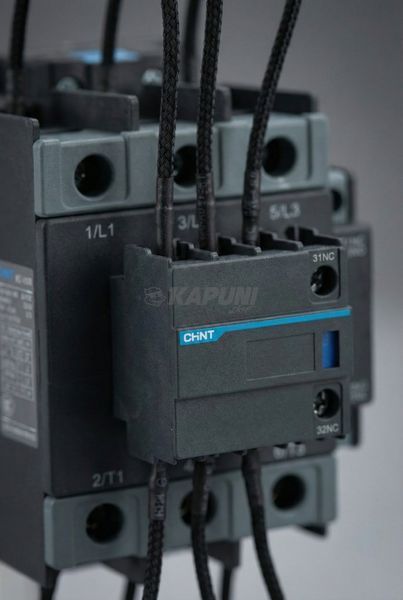 Контактор для конденсаторных установок (КУ) NXCC-9512, 95A, катушка 220V AC 50/60Hz, 1NO+2NC, 60.4 kVAr (400V) 506934 фото