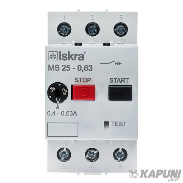 Автомат захисту двигуна ISKRA MS25 0,63 А 030107958000 030107958000 фото