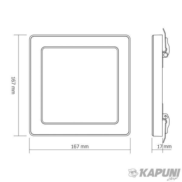 LED світильник квадратний VIDEX DL6S 12W 3000K-4000K-6500K White VL-DL6S-12CW 28760 фото