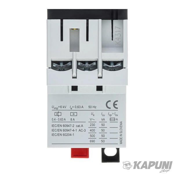 Автомат захисту двигуна ISKRA MS25 0,63 А 030107958000 030107958000 фото