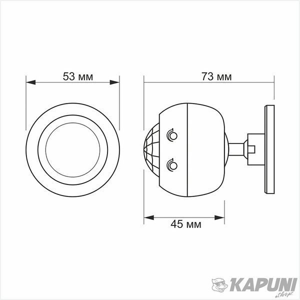 Датчик руху та освітленості VIDEX 220V 1200W інфрачервоний VL-SPS27W 26149 фото