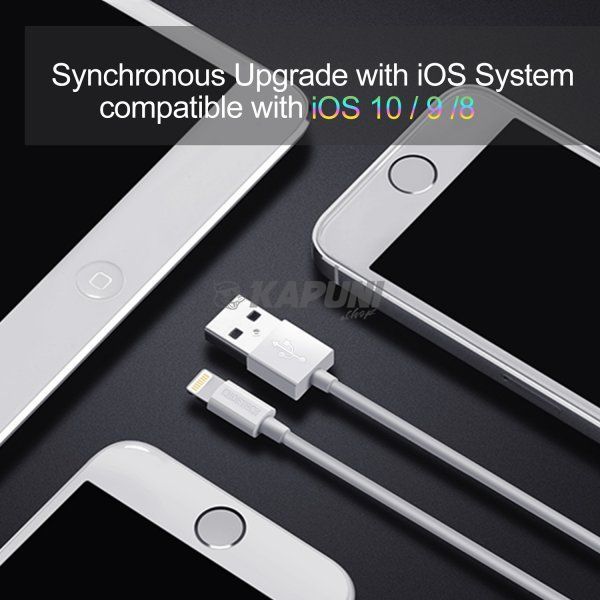 Кабель USB 2.0 А-папа/Lightning, MFI, 1.2 м, премиум, 2.1 А, IP0026-WH IP0026-WH фото