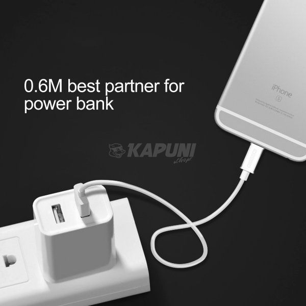 Кабель USB 2.0 А-папа/Lightning, MFI, 1.2 м, премиум, 2.1 А, IP0026-WH IP0026-WH фото