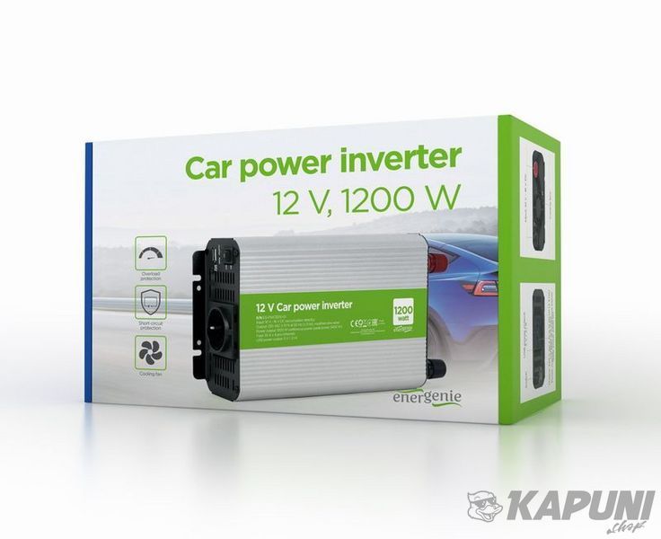 Автомобільний інвертор на 1200 Вт EnerGenie EG-PWC1200-01 фото