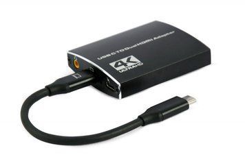 Адаптер-переходник USB-C на 2 HDMI (2 независимых экрана)/ PD / Аудио 3,5 Cablexpert A-CM-HDMIF2-01 A-CM-HDMIF2-01 фото