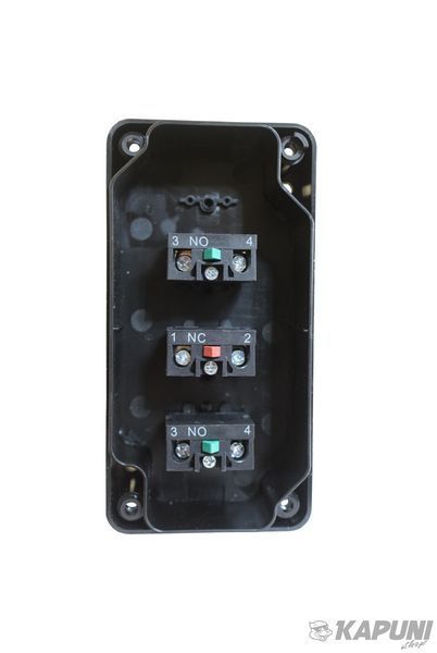 Пост кнопочный ХВ2-В324 &ldquo;ВВЕРХ-СТОП-ВНИЗ&rdquo; 1NO+1NC+1NO белая, красная, черная &ldquo;&uarr;-0-&darr;&rdquo; TNSy TNSy5505557 фото