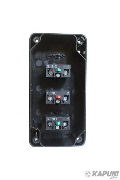 Пост кнопочный ХВ2-В324 &ldquo;ВВЕРХ-СТОП-ВНИЗ&rdquo; 1NO+1NC+1NO белая, красная, черная &ldquo;&uarr;-0-&darr;&rdquo; TNSy TNSy5505557 фото