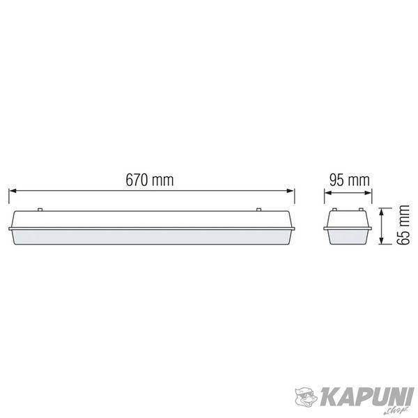 Корпус Horoz Electric PROFIX-60D, для лампи до 2x20 Вт 057-001-2060-010 057-001-2060-010 фото
