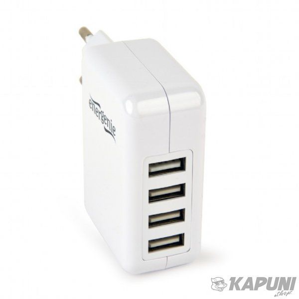 Сетевое зарядное устройство EnerGenie 3.1A 4хUSB White (EG-U4AC-02) EG-U4AC-02 фото