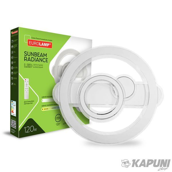 LED Світильник з пультом керування Sunbeam Radiance 120W-3000-6500K EUROLAMP LED-ALR-120W-T31 фото