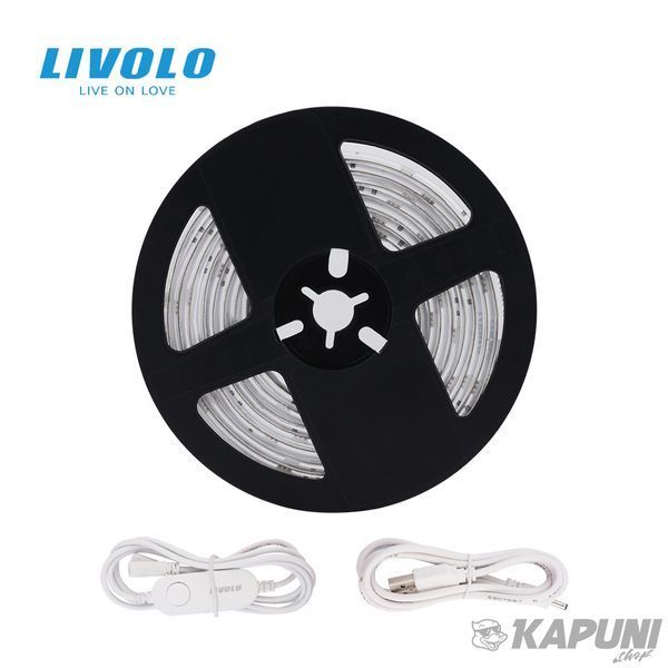 Розумна Wi-Fi світлодіодна LED стрічка 2M 5050 RGB 5 вольт Livolo (VL-XL001) VL-XL001 фото