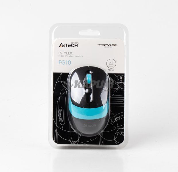 Миша бездротова Fstyler, USB, 2000 dpi, чорний + синій A4Tech FG10 (Blue) FG10 (Blue) фото