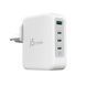 Мережевий зарядний пристрій, GaN, 1 USB-A / 3 USB-C, 130Вт, QC3.0/PD/PPS J5create JUP43130E-EN фото 1
